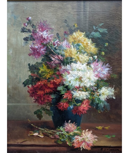 P.Valmon alias Eugène Henri Cauchois (1850-1911) bouquets de fleurs XIXe acheter en ligne