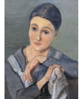 Charles Herman HOFFMAN (1900-1973) Portrait d’une femme accoudée 1927 Voir les baskets