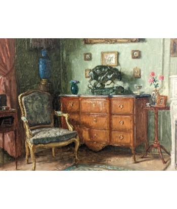 Léonce De Joncières (1871-1952) Scène d’intérieur 1929 basket pas cher