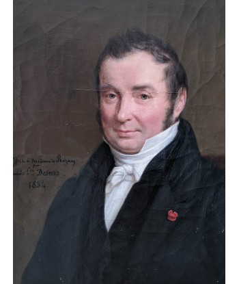 Louise-Adelaïde Desnos (1807-1878) Portrait d’un homme de qualité 1834 livraison gratuite