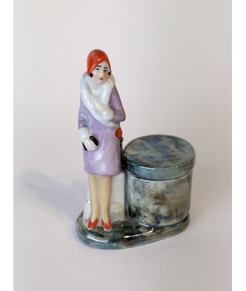 Boîte figurine porcelaine vers 1920 le des métaux précieux