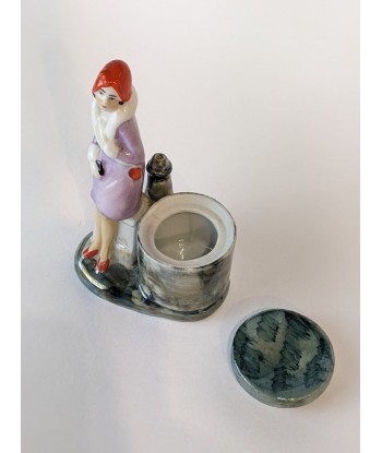 Boîte figurine porcelaine vers 1920 le des métaux précieux