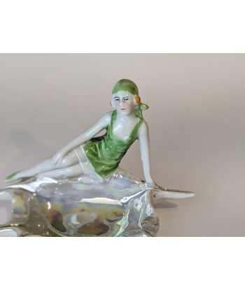 Figurine baigneuse porcelaine vide-poche vers 1920 du meilleur 