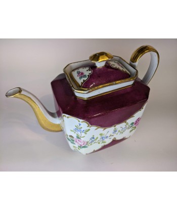 Théière XIXe porcelaine de Paris Louis Philippe monogramme J.P basket pas cher