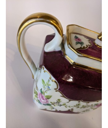 Théière XIXe porcelaine de Paris Louis Philippe monogramme J.P sur le site 