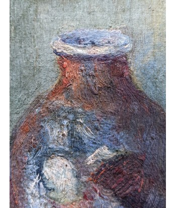 Ecole française Nature morte au vase et houx vers 1900 Livraison rapide