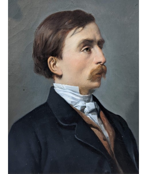 Célestin-Joseph BLANC (1817-1888) portrait d’un homme avec moustache 1863 d'Europe débarque