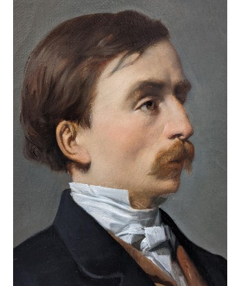 Célestin-Joseph BLANC (1817-1888) portrait d’un homme avec moustache 1863 d'Europe débarque