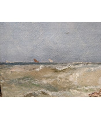 Ecole française fin XIXe bateaux de pêche bord de mer vers 1900 commande en ligne