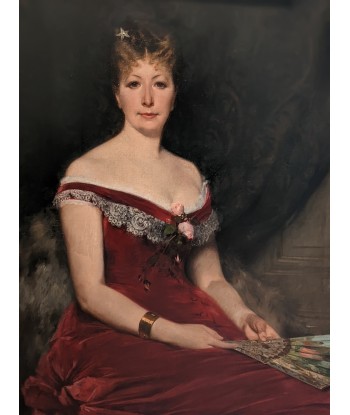 Paul Victor MATHEY (1844-1929) Portrait de Madame Marie Jalabert Duparlac XIXe en ligne