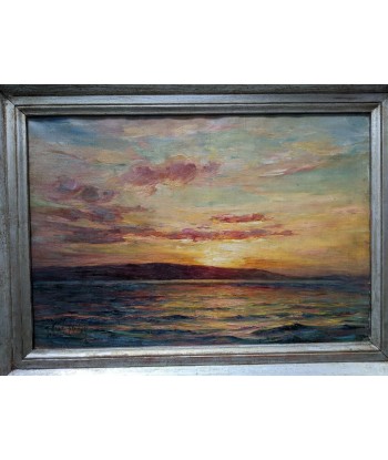 Georges Ricard-Cordingley (1873-1939) coucher de soleil mer Méditerranée circa 1900 du meilleur 