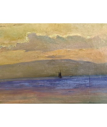 Georges Ricard-Cordingley (1873-1939) coucher de soleil sur la mer circa 1900 Véritable concentré