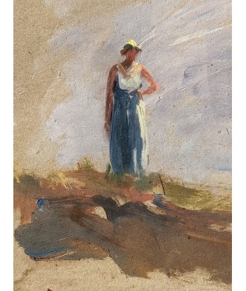 Georges Ricard-Cordingley (1873-1939) femme debout sur la colline circa 1920 Par le système avancé 