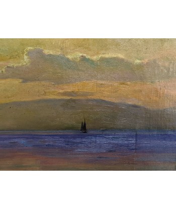 Georges Ricard-Cordingley (1873-1939) coucher de soleil sur la mer circa 1900 Véritable concentré