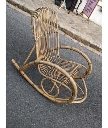 Rocking-chair en rotin vers 1960 par Rohe Noorwolde en ligne des produits 