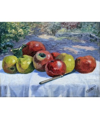 Ecole française Nature morte aux pommes vers 1920 chez Cornerstreet bien 