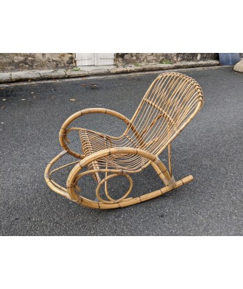 Rocking-chair en rotin vers 1960 par Rohe Noorwolde en ligne des produits 