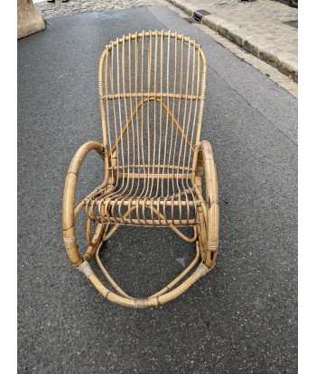 Rocking-chair en rotin vers 1960 par Rohe Noorwolde en ligne des produits 