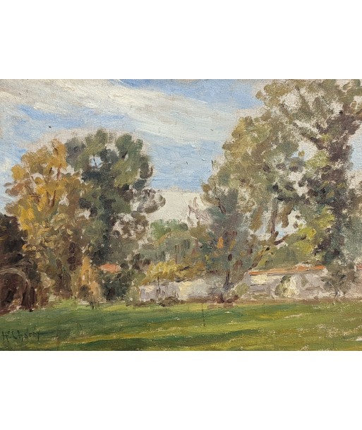 Henry CHARRY (1878-1962) Etude jardin et arbres circa 1930 Pour