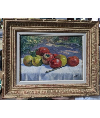 Ecole française Nature morte aux pommes vers 1920 chez Cornerstreet bien 