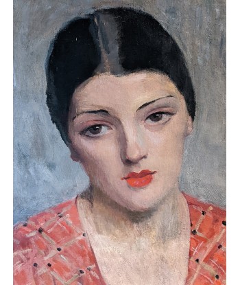 Willem Van HASSELT (1882-1963) portrait femme robe rouge circa 1925 En savoir plus