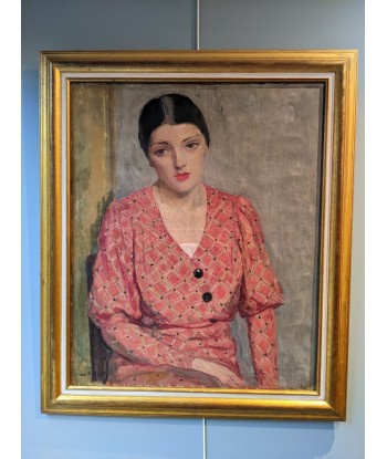 Willem Van HASSELT (1882-1963) portrait femme robe rouge circa 1925 En savoir plus