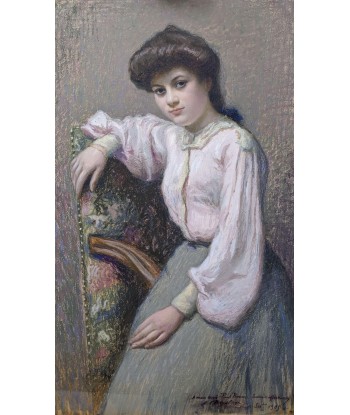 Marie Louise BRESLAU (1856-1927) portrait d’une jeune femme assise 1905 à prix réduit toute l'année