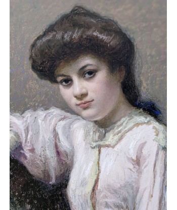 Marie Louise BRESLAU (1856-1927) portrait d’une jeune femme assise 1905 à prix réduit toute l'année