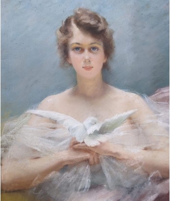 Fanny FLEURY (1846-1923) « jeune femme à la colombe » circa 1890 de la marque