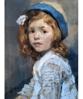 Philippe SWYNCOP (1878-1949) portrait enfant au chapeau 1915 de votre