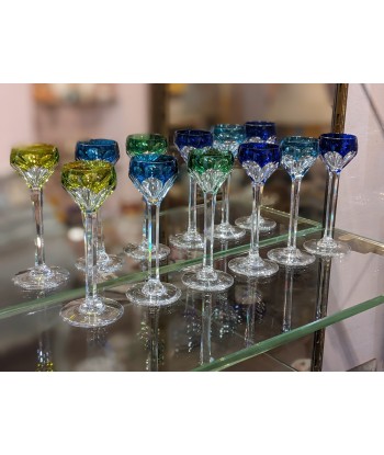 6 verres à liqueur en cristal de Saint Louis modèle Joseph Overlay prix pour 