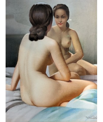 Robert DUFLOS (1898-?) femme de dos devant son miroir circa 1930 sur le site 