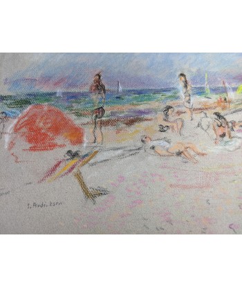 Sigurd FREDRIKSEN (1907-1986) la plage circa 1970 les ligaments