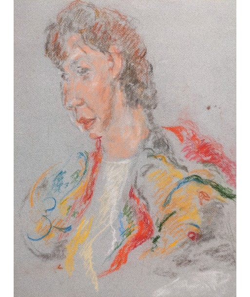 Sigurd FREDRIKSEN (1907-1986) portrait femme circa 1970 les ligaments