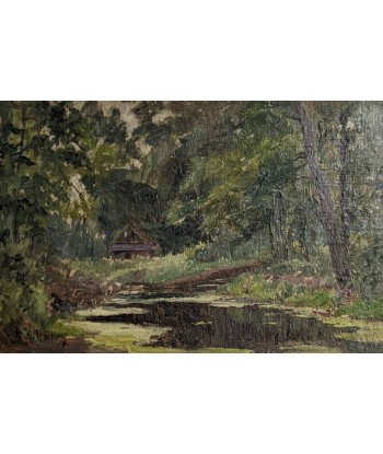 Henry CHARRY (1878-1962) paysage lacustre avec maison circa 1920 Faites des économies