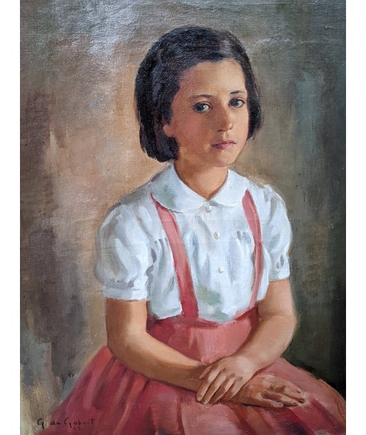 Tableau G.De Gobert Portrait d’une jeune fille en 1943 acheter en ligne