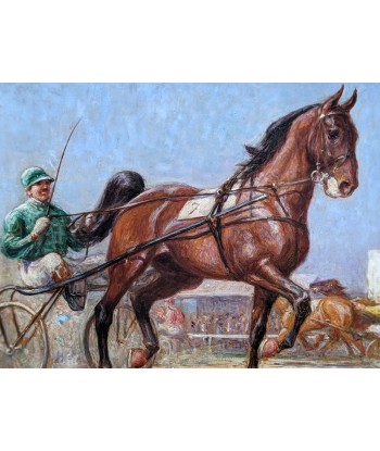 Henri Vincent-Anglade (1876-1956) le sulky au champ de course 1937 acheter