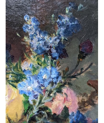 P.Valmon alias Henri Cauchois (1850-1911) bouquets de fleurs XIXe plus qu'un jeu 