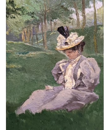 Alphonse MAZARD (1865-1939) « femme assise dans l’herbe » vers 1900 la livraison gratuite