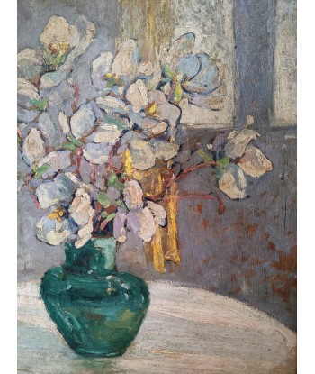 Alphonse MAZARD (1865-1939) nature morte bouquet de fleurs dans un vase circa 1920 pas chere