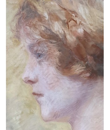 Ecole française portrait jeune femme profil Lily CHAPUIS 1915 meilleur choix