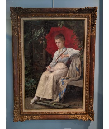 Léon-Jean PETUA (1846-1921) portrait de Marie 1916 français