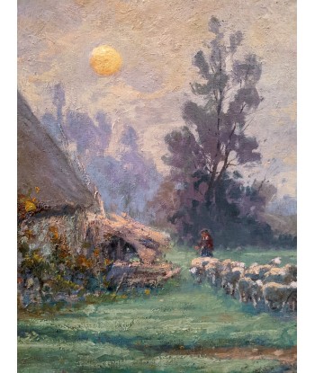 Ecole de Barbizon « Berger avec ses moutons » XIXe acheter