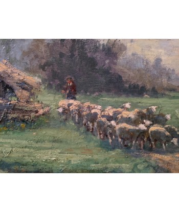 Ecole de Barbizon « Berger avec ses moutons » XIXe acheter