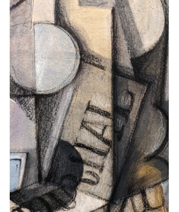 Albert COSTE (1895-1985) Composition cubiste circa 1950 en linge