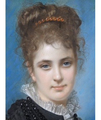 Pierre Adolphe HUAS (1838-1900) portrait d’une femme 1875 d'Europe débarque