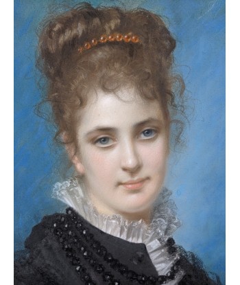 Pierre Adolphe HUAS (1838-1900) portrait d’une femme 1875 d'Europe débarque