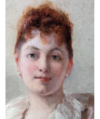 Ecole française « portrait jeune femme à l’éventail » 1892 est présent 