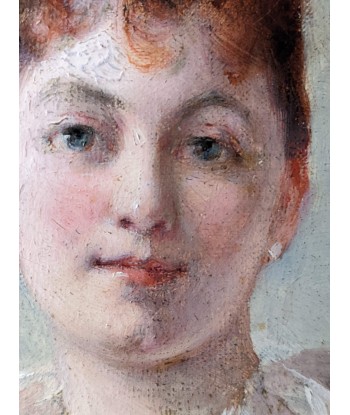 Ecole française « portrait jeune femme à l’éventail » 1892 est présent 