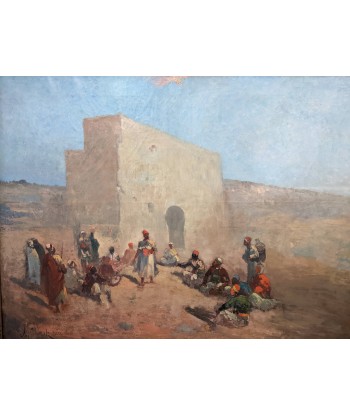 Alphonse CHIGOT (1824-1917) touaregs devant un bâtiment vers 1890 commande en ligne